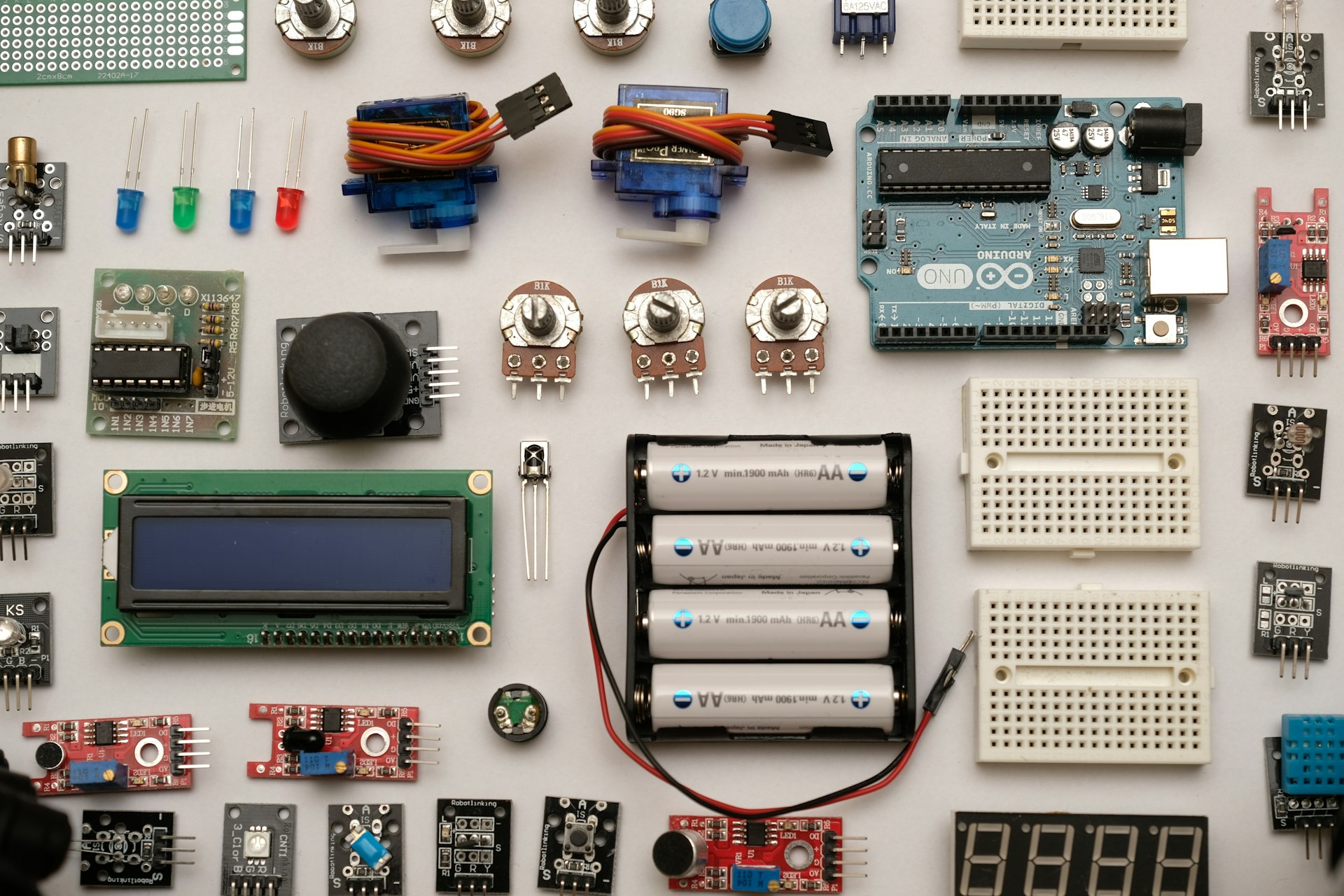 flat lay photography of circuit board